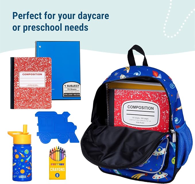 Wildkin 12-inch Kids Backpack – Padded, Adjustable