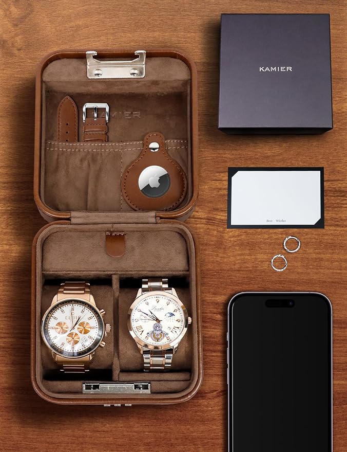 KAMIER Watch Travel Case with Combination Lock