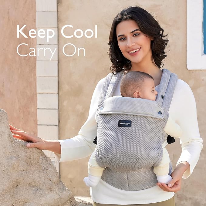 Momcozy Breathable Mesh Baby Carrier, Ergonomic and Lightweight Infant Carrier