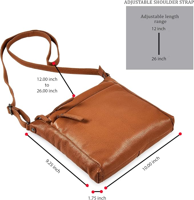 Small Soft Genuine Leather Crossbody Purse Women’s Sling Crossover Shoulder