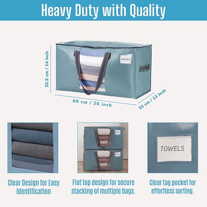 VENO 10 Pack Moving Bags, Comforter and Blanket Storage Bags