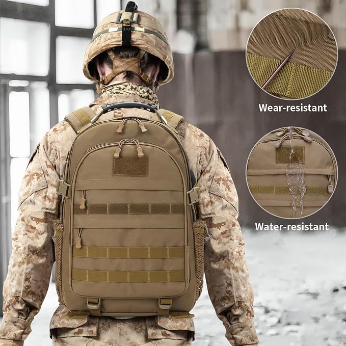 HUNTVP Military Tactical Backpack 40L Large Army 3 Day Assault Pack Molle Bag