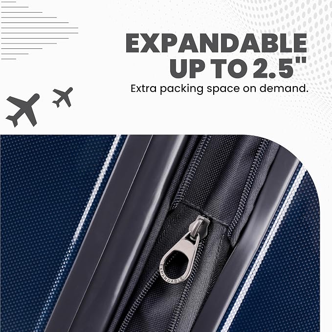 Spyder Rails 20 Inch Expandable Hardside Upright Suitcase