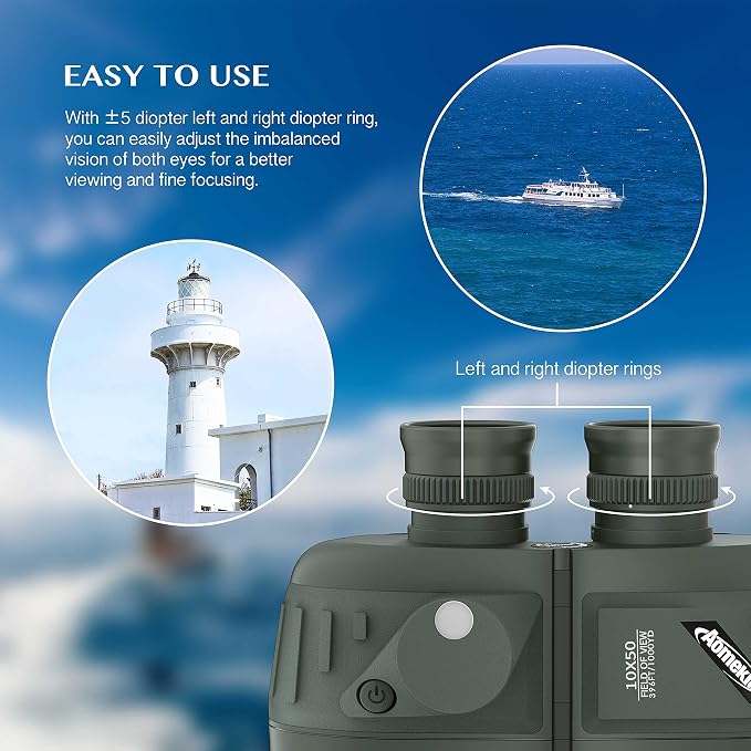 AOMEKIE Marine Binoculars for Adults 10x50 Waterproof Binoculars