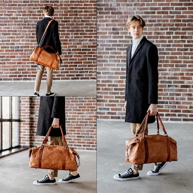 Berliner Bags Vintage Leather Duffle Bag München