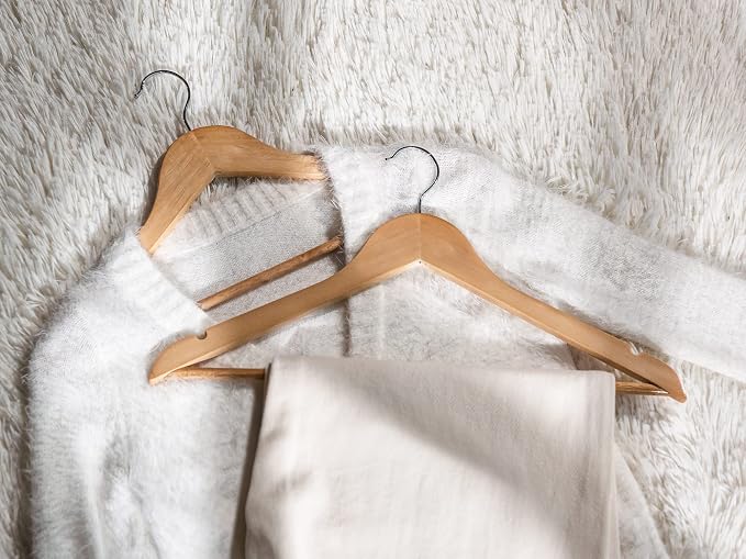 StorageWorks Wooden Hangers 30 Pack, Wood Coat Hanger