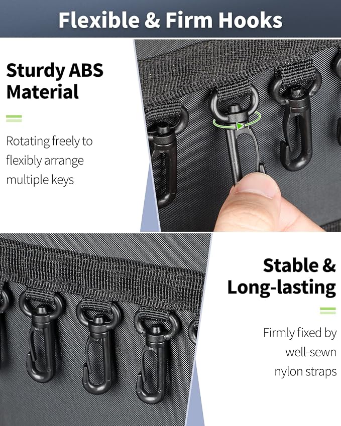 Uniclife Zippered Key Case Organizer Waterproof and Fireproof Key Binder