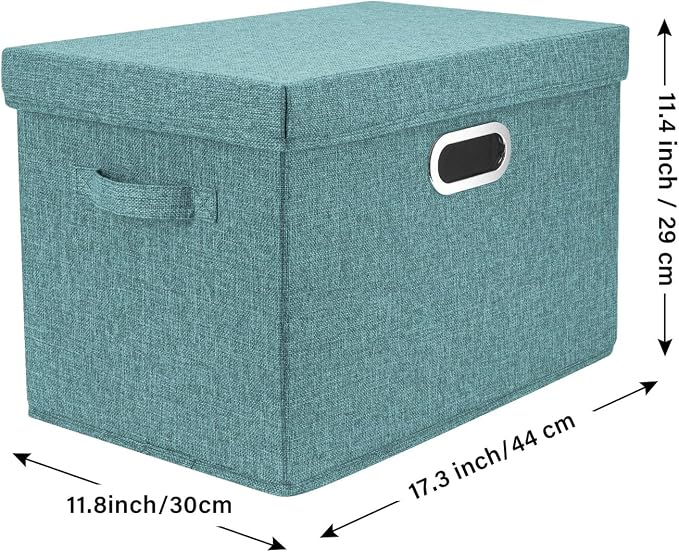 TYEERS Large Storage Bins with Lids, Collapsible, Fabric Storage Boxes