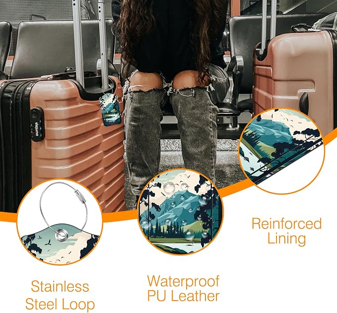 Mesmerizing Mountain Lake Scenery Luggage Tag