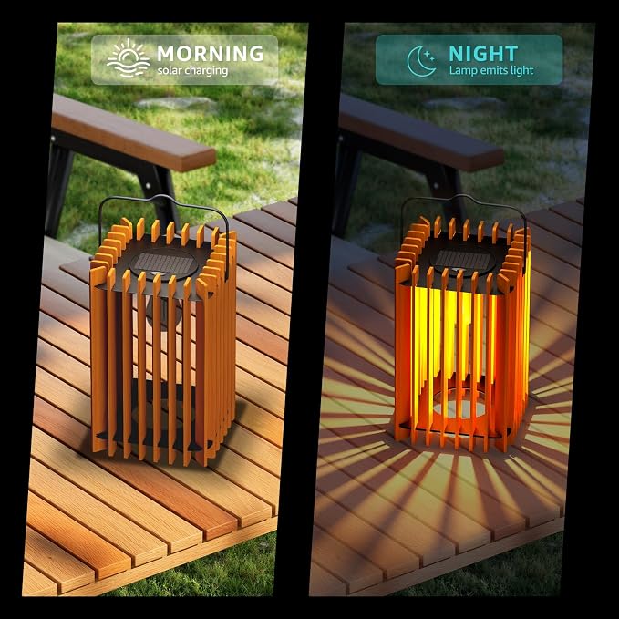 2 Set Solar Lantern Outdoor LED Hanging Solar Lantern