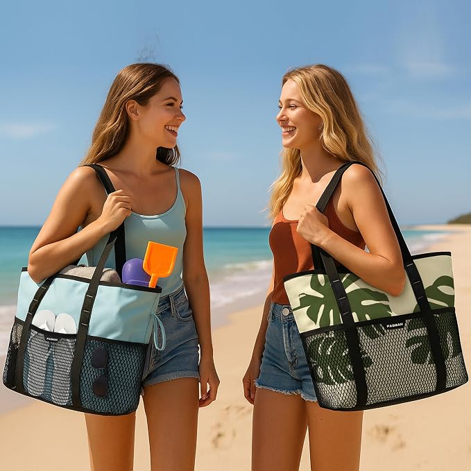Beach Bag with Zipper
