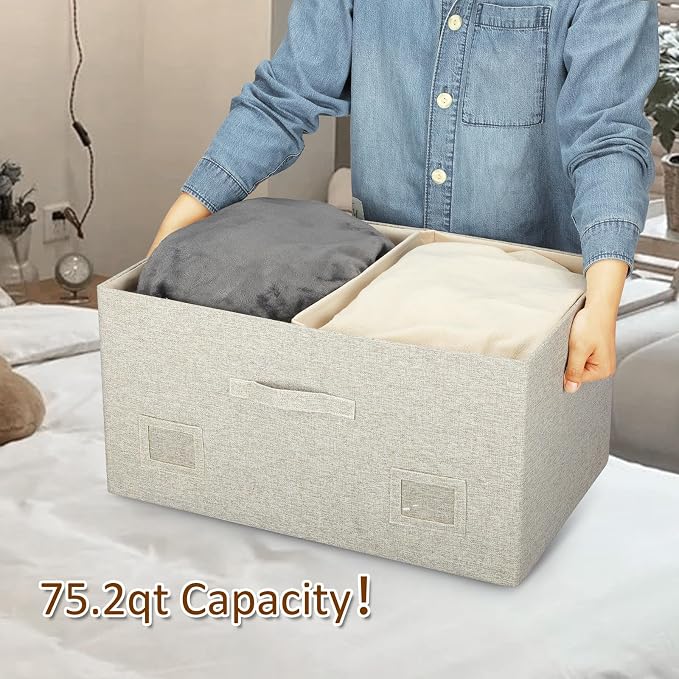 75 Quarts Extra Large Decorative Storage Bins