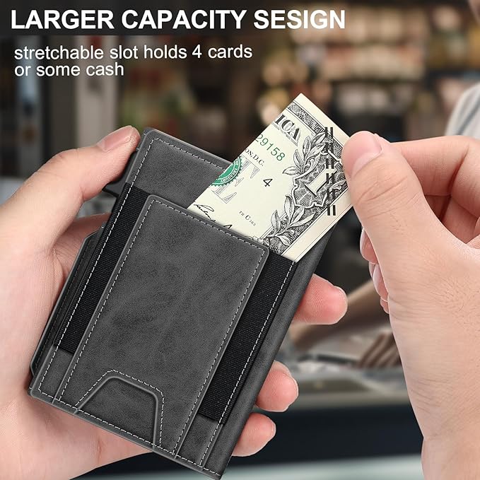 Wallet for Men Wallet with Slim Pop Up Card Holder 9-13 Cards, Bifold