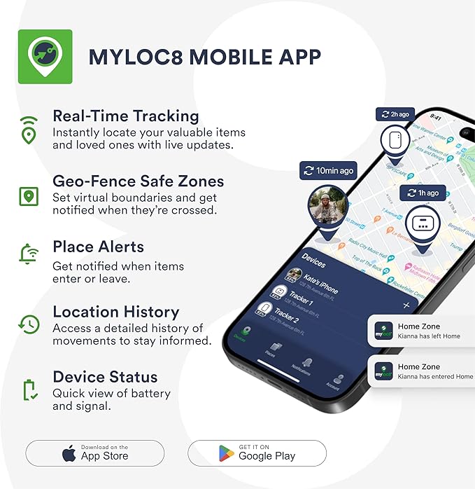 GPS Luggage Tracker for Suitcases TSA Approved, Android & iOS Compatible