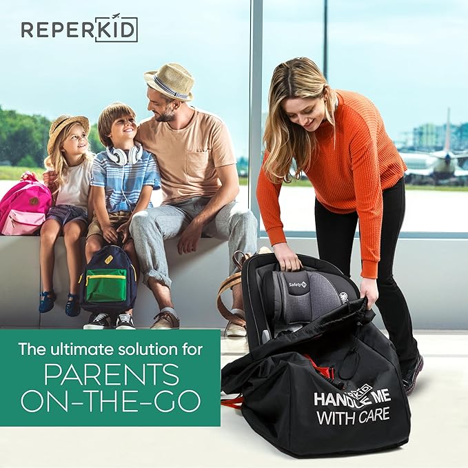 reperkid Car Seat Travel Bag for Airplane, Fits Most Convertible, Booster and