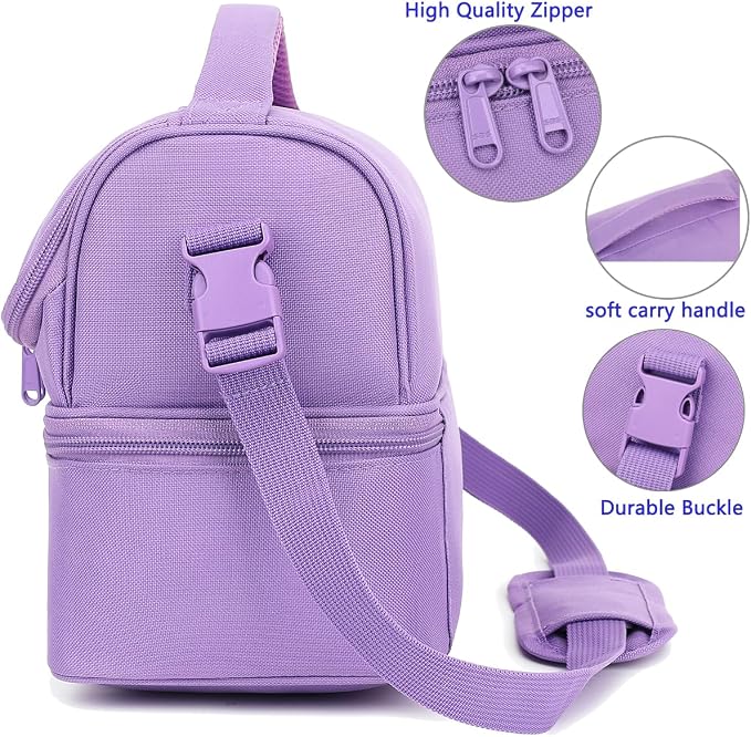 FlowFly Double Decker Cooler Insulated Lunch Bag Large Tote
