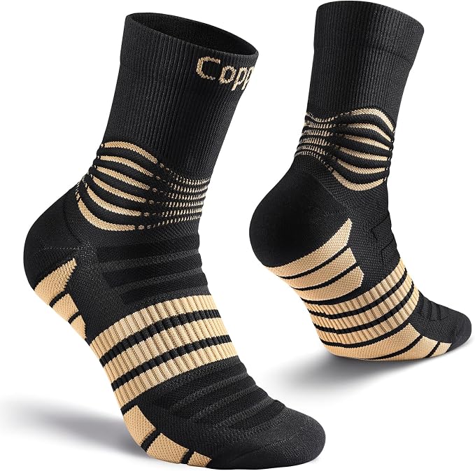 NEENCA Professional Copper Compression Socks, Medical Ankle Support Socks