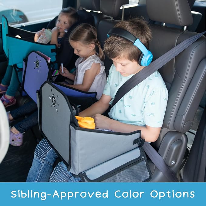 Kids Travel Tray for Car Seat- Purple- The Essential Travel Lap Desk