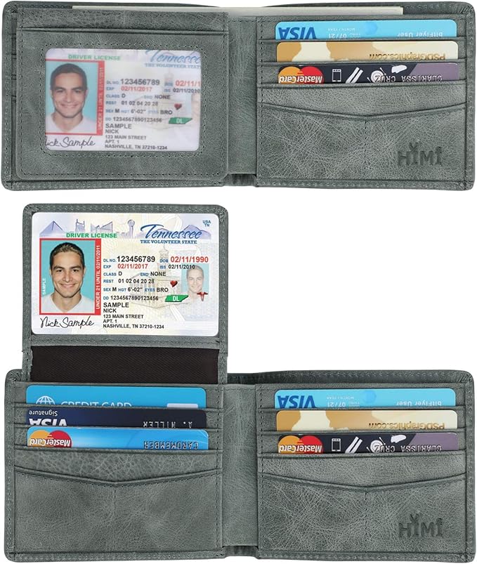 Wallet for Men-Genuine Leather RFID Blocking Bifold Stylish Wallet