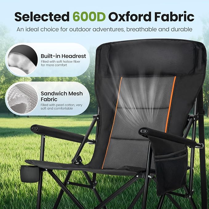 HIGH POINT SPORTS Oversized Folding Camping Chairs