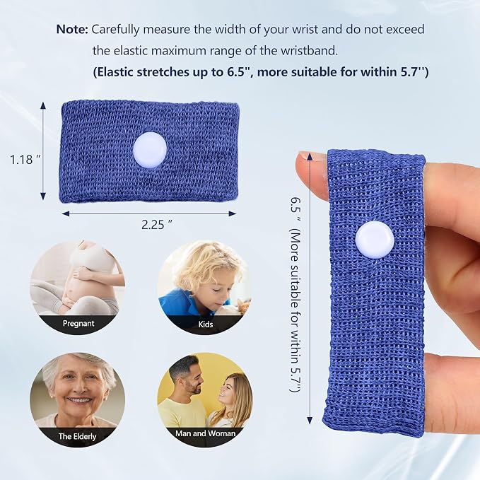 Motion Sickness Wristband, Anti-Nausea Acupressure Wrist Band