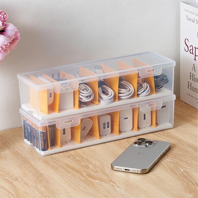 2 Pack Cable Organizer Storage Box
