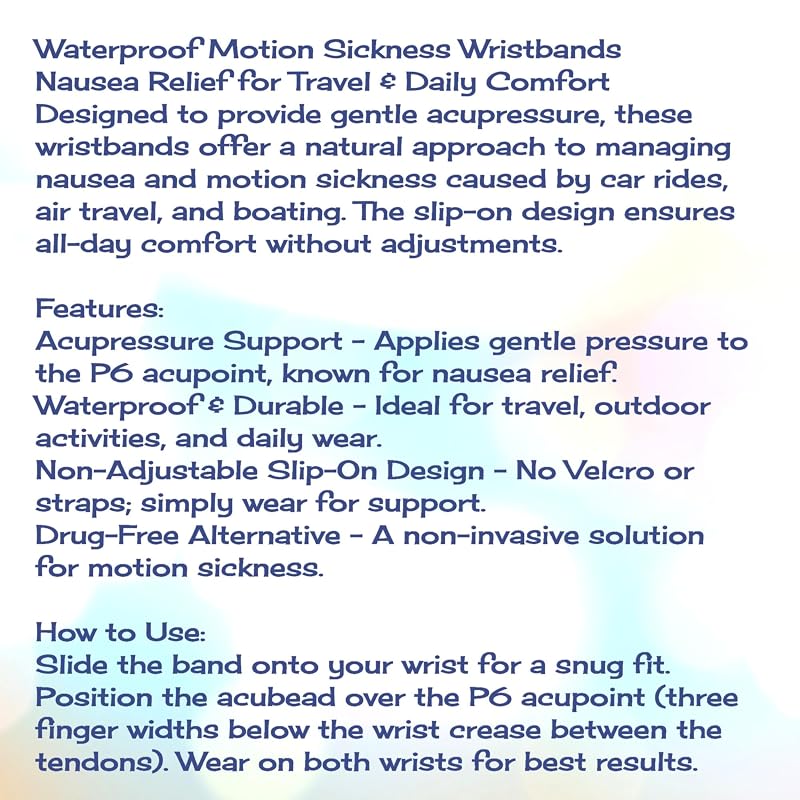 Motion Sickness Relief Acupressure Wristbands