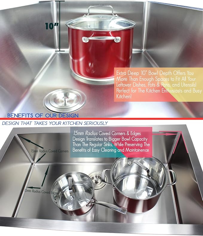 17 in. x 15 in. x 9 in. 16-Gauge Stainless Steel Undermount Single Bowl Bar