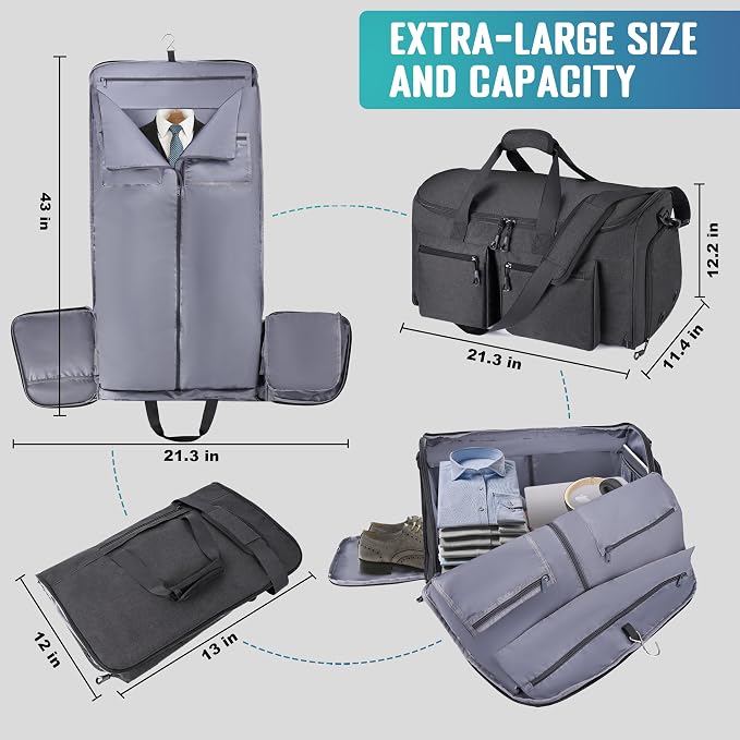 Convertible Garment Duffel Bag