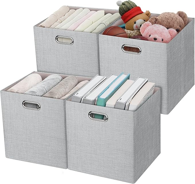 11 Inch Cube Storage Bins for Organization, Fabric Storage Cubes Closet Storage
