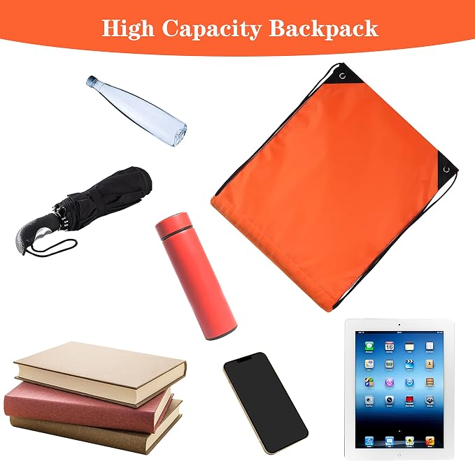 20 Colors Drawstring Backpack Bags Sack Pack Cinch Tote Sport Storage Polyester