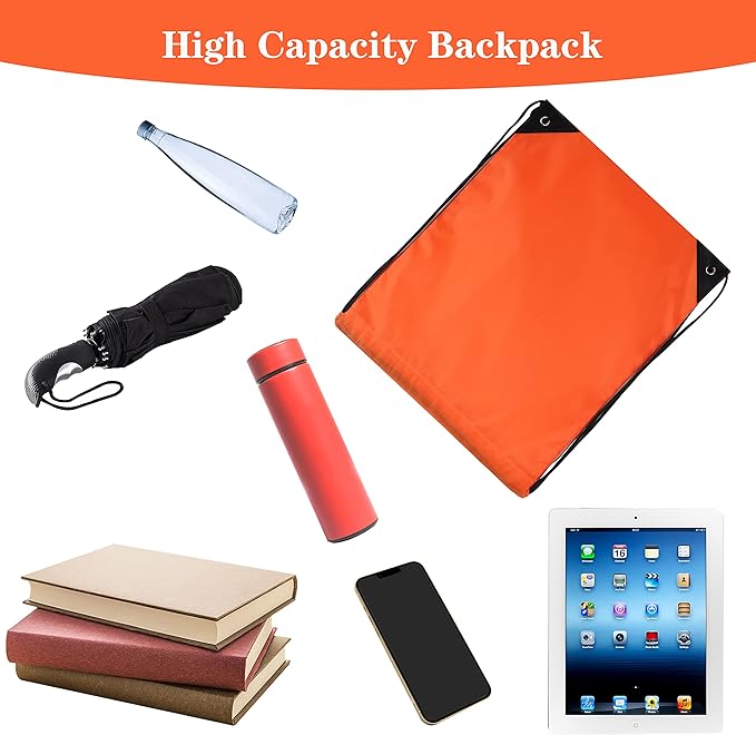 300 Pieces Drawstring Backpack Bags Sports Sackpack Bulk Cinch Gym Bag