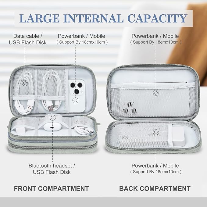 FYY Electronic Organizer, Travel Cable Organizer Bag Pouch Electronic