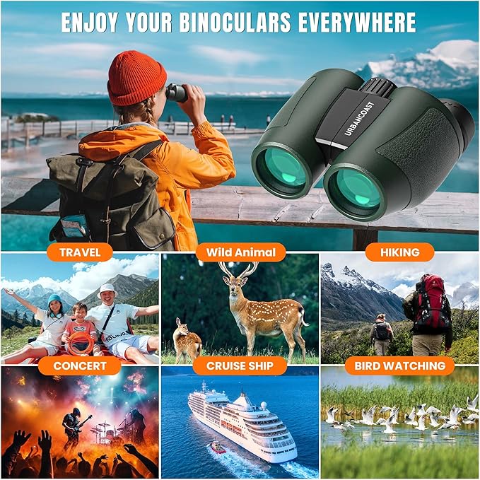 12x32 Compact Binoculars for Adults and Kids