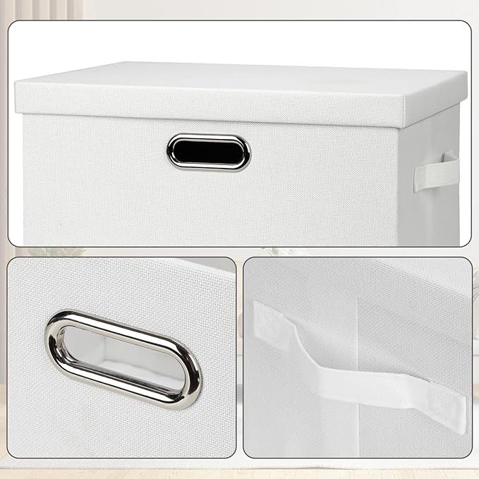 Large 17" 36 Quart Collapsible Stackable Storage Bins