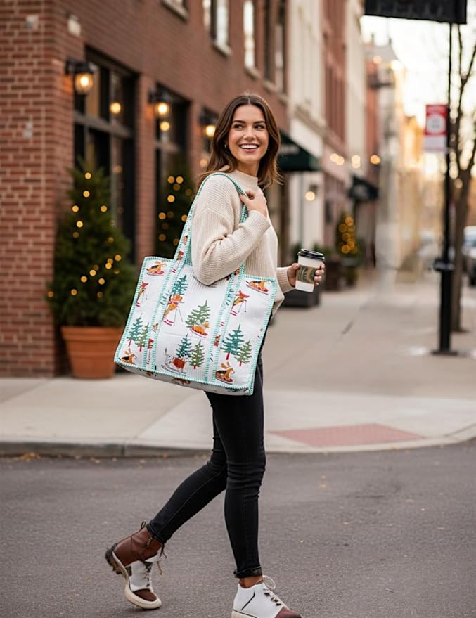 Cotton Quilted Tote Bag for Women – Large Beach & Travel Tote
