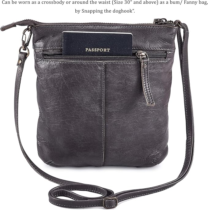 Crossbody Sling Bag for Women Small Real Leather Purse Vintage Travel Crossover