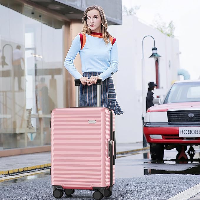 SHOWKOO Suitcase Hardside Expandable Luggage Set, Suitcase