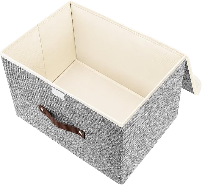 TYEERS Collapsible Storage Boxes, Washable Fabric Storage Bins