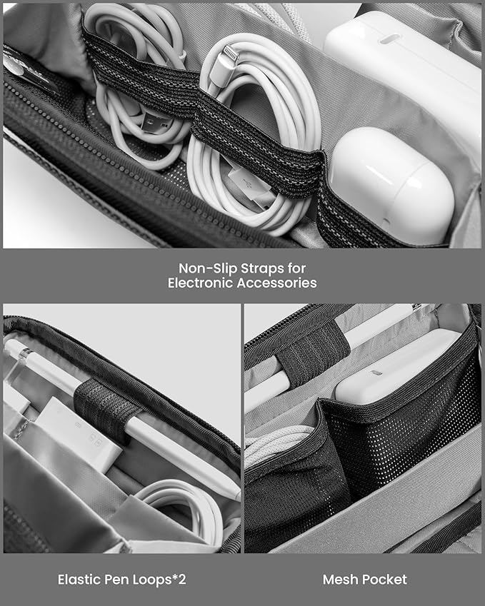 tomtoc Travel Cable Organizer Pouch, Electronics Accessories Organizer Portable