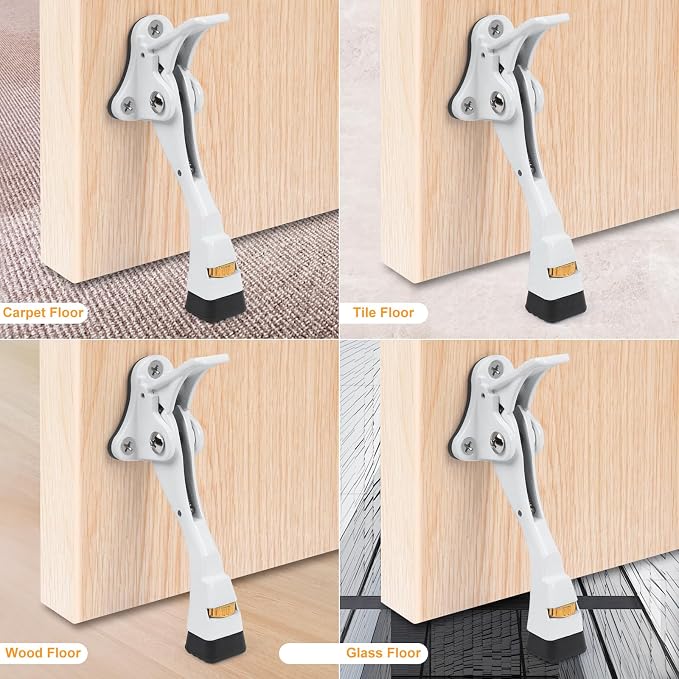 Kick Down Door Stoppers for Bottom of Door, Heavy Duty Kickdown Door Stop