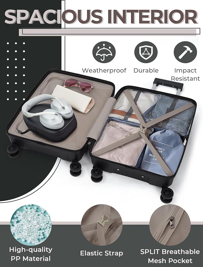 Luggage Sets 5 Piece, Suitcases