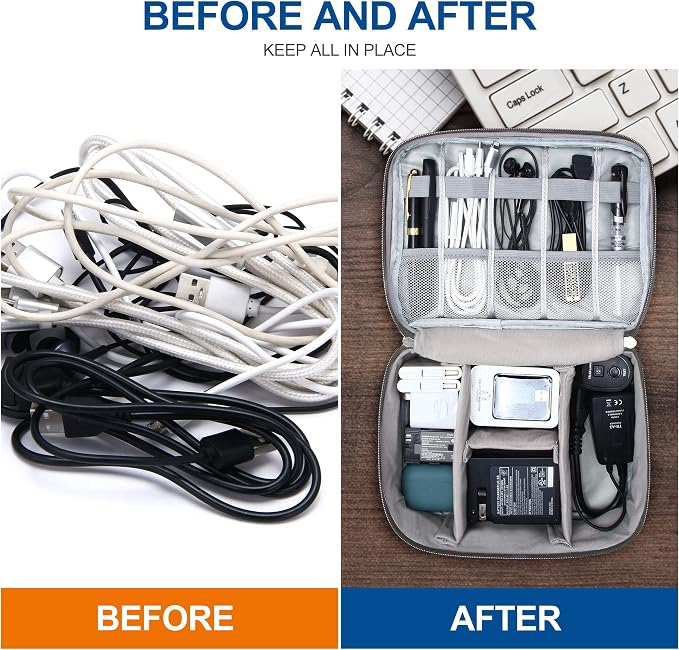 Electronics Organizer Travel Universal Cable Organizer Bag Waterproof