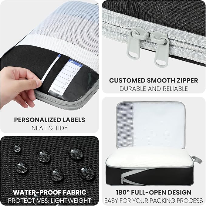 8 Set/6 Set/4 Set Compression Packing Cubes