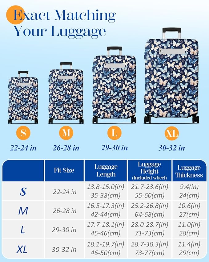 Slohif Luggage Cover for Suitcase Tsa Approved Protector