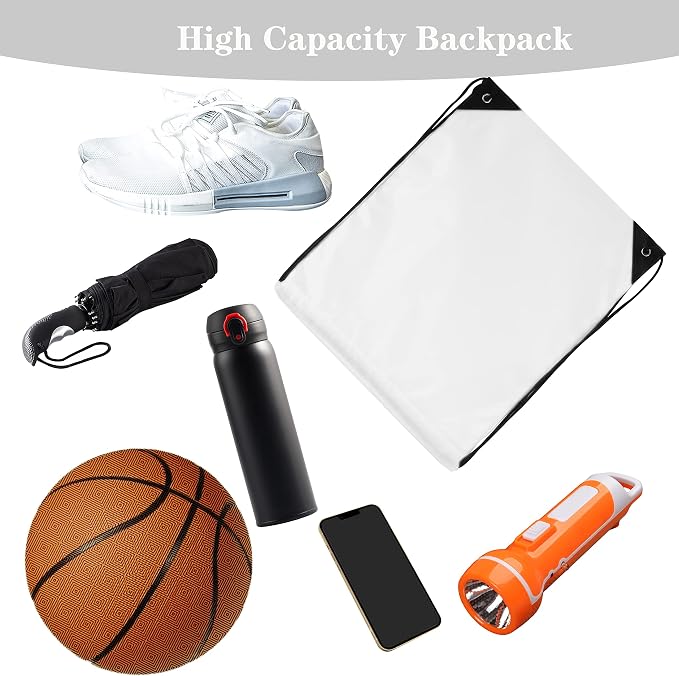 60 Pieces Drawstring Backpack Bags Sports Sackpack Bulk Cinch Gym Bag