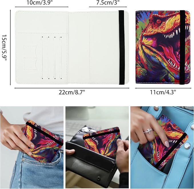 Passport Holder for Women and Men PU Leather Passport Cover for Travel