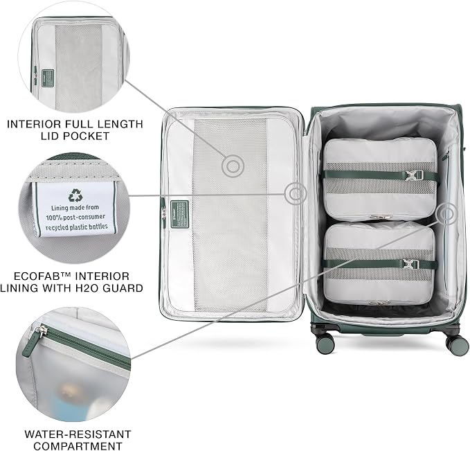 Travelpro VersaPack+ Lightweight Softside Expandable Checked Luggage, 8 Spinner