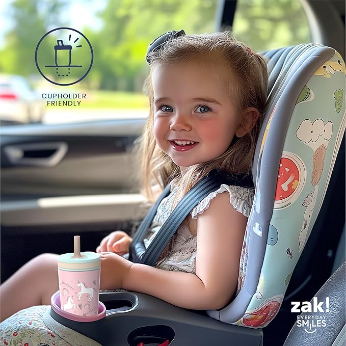 Zak Designs Bluey Kelso Toddler Cups For Travel or At Home, 12oz Vacuum Insulated Stainless Steel Sippy Cup With Leak-Proof Design is Perfect For Kids (Bluey, Bingo, Grandad Mort)