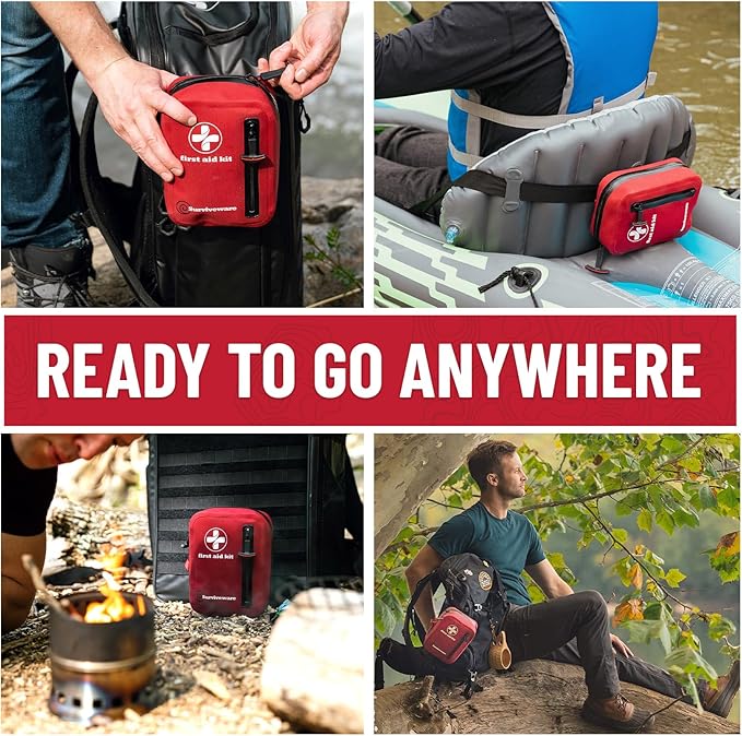Surviveware 98-Piece Waterproof Premium First Aid & Survival Kit